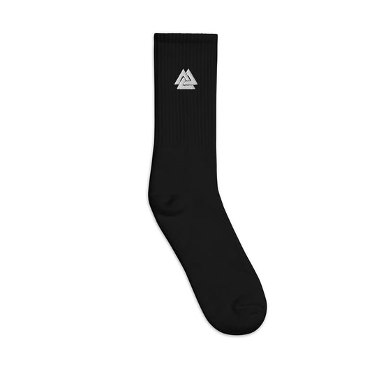Valknut Embroidered socks