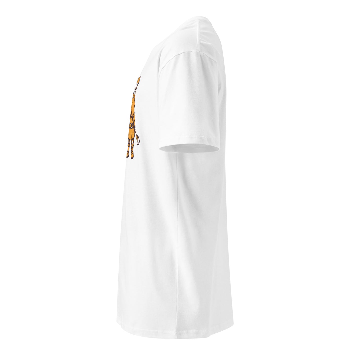 Viking warrior with traditional Weapon premium t-shirt
