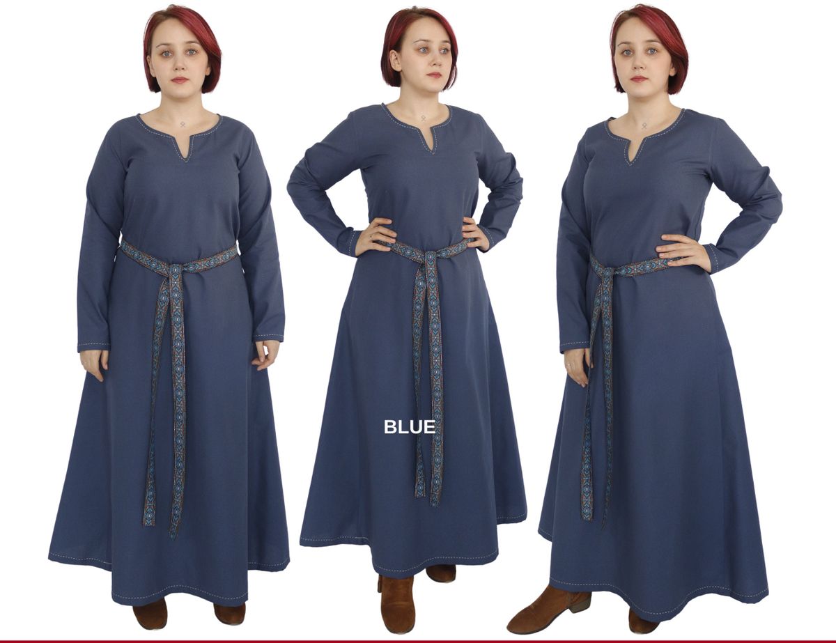 FREYA Cotton - Medieval Viking Renaissance Women's Underdress - Made in Turkey