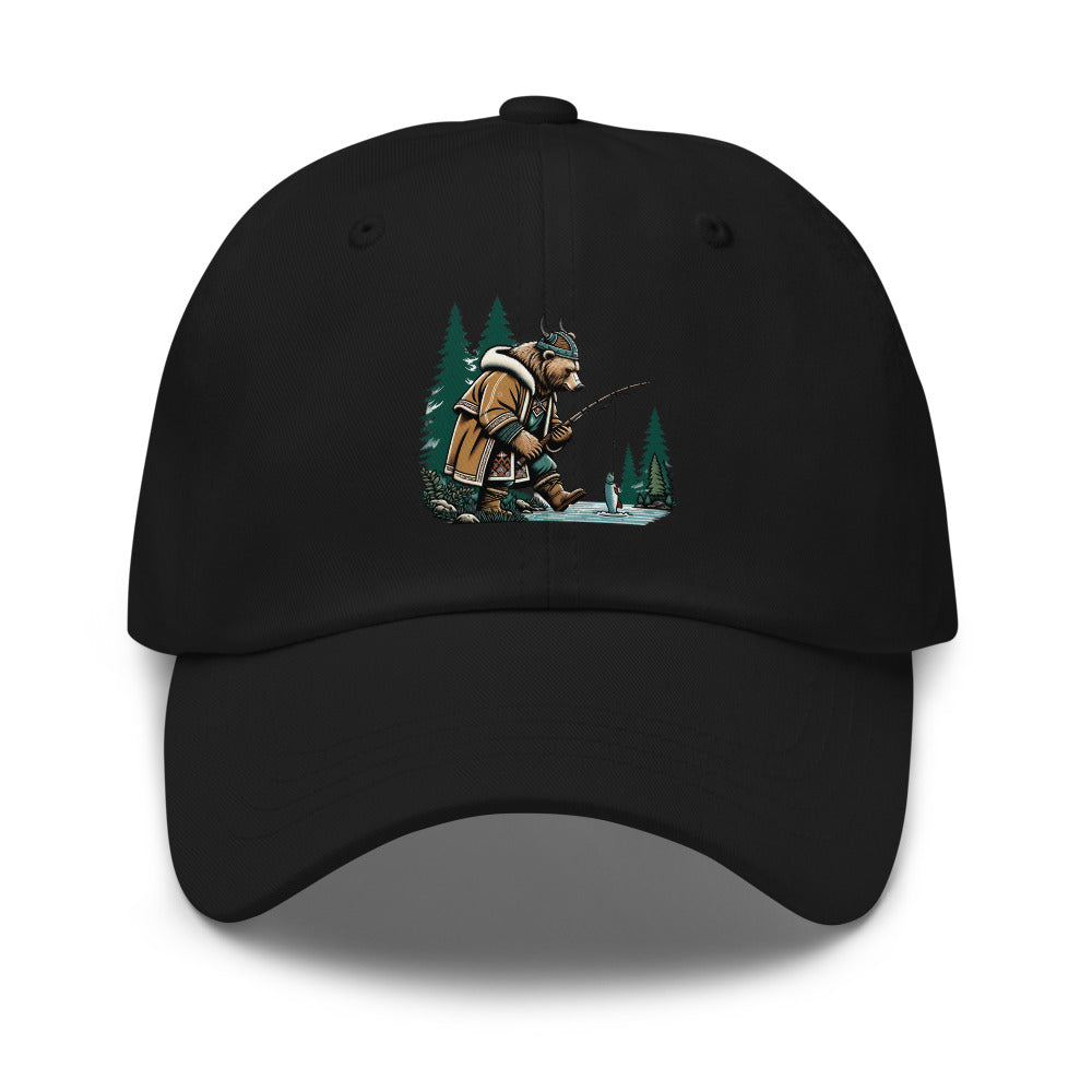 Bjørn the Salmon Raider – Grizzly Bear Dad Hat