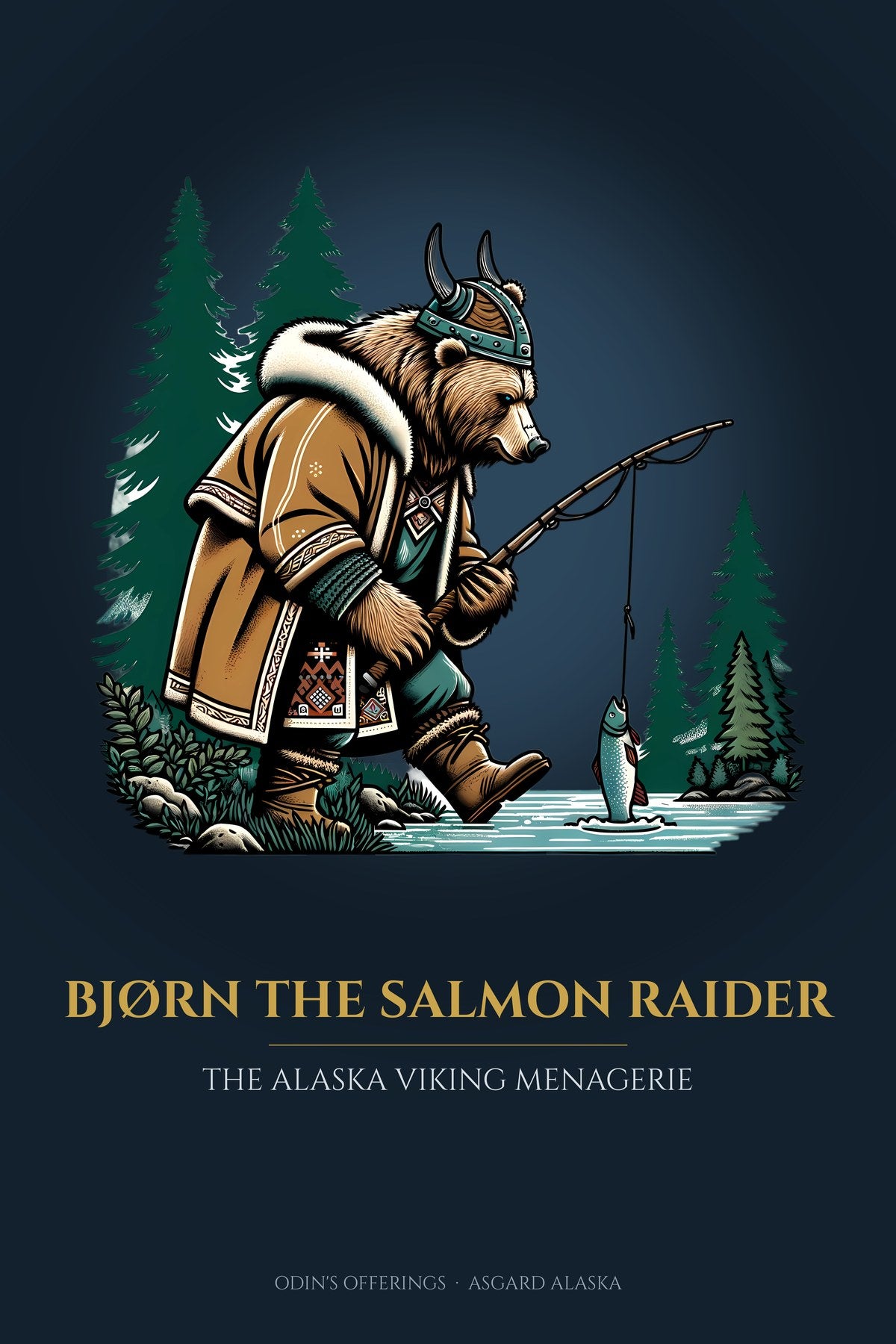Bjørn the Salmon Raider – Art Print