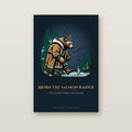 Bjørn the Salmon Raider – Art Print on a wall