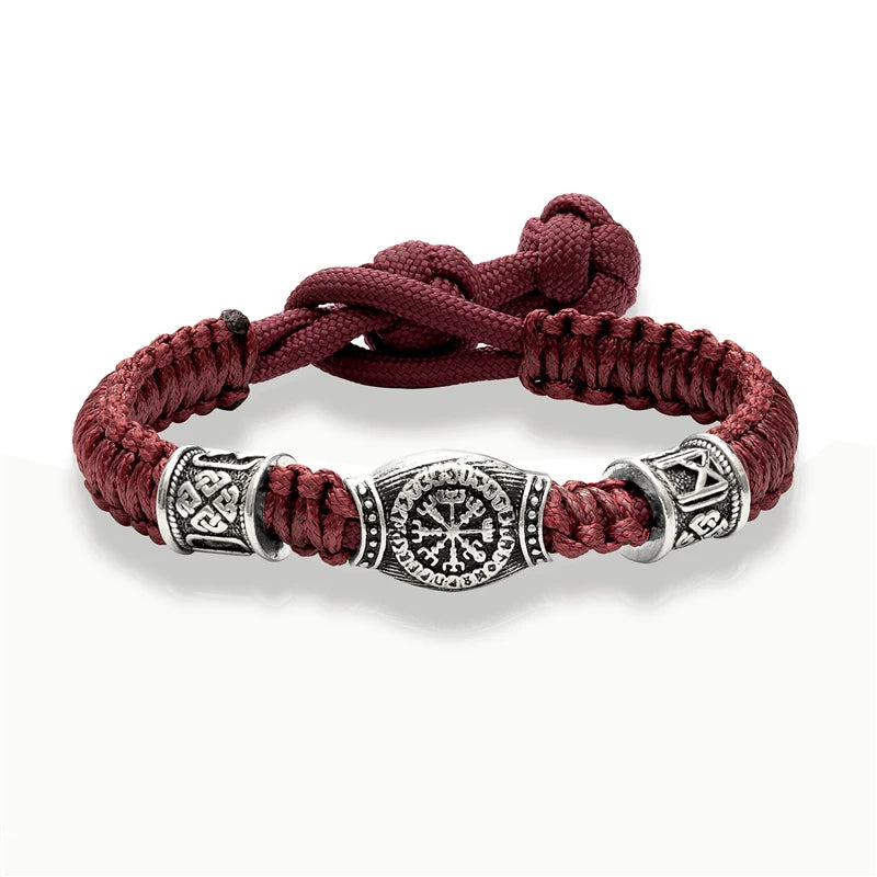 Vegvisir Paracord Bracelet – Rune Beads, Adjustable
