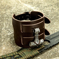 Viking Leather Wrist Bracer – Thor's Hammer Mjolnir