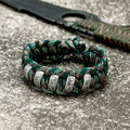 Norse Rune Paracord Survival Bracelet – Metal Beads