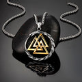 Valknut Ouroboros Pendant Necklace – Stainless Steel