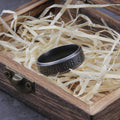 Norse Rune and Valknut Band Ring – 316L Stainless Steel