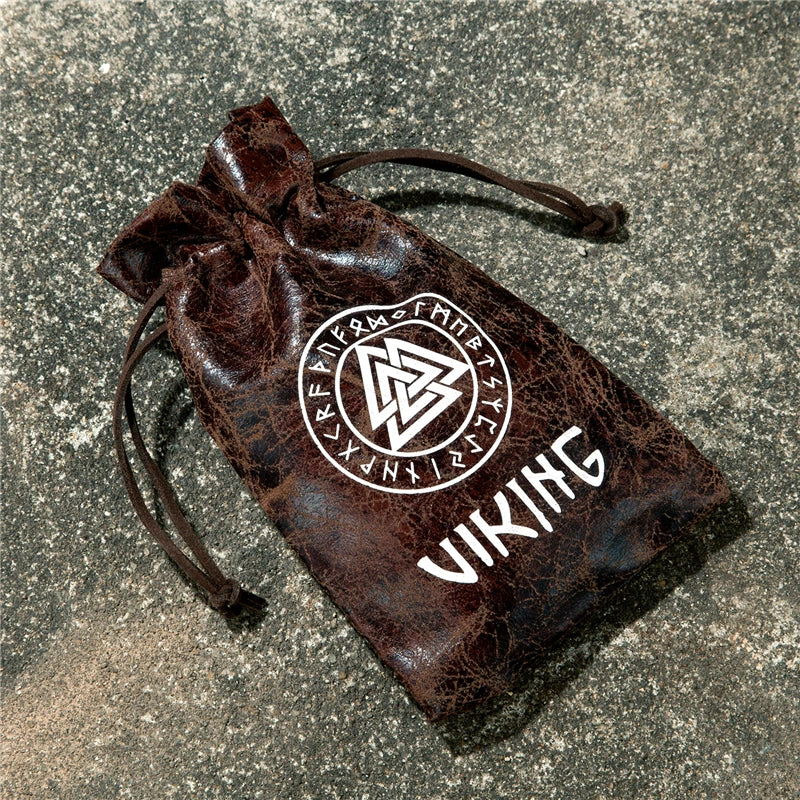 Viking Gift Box and Valknut Pouch – Natural Wood