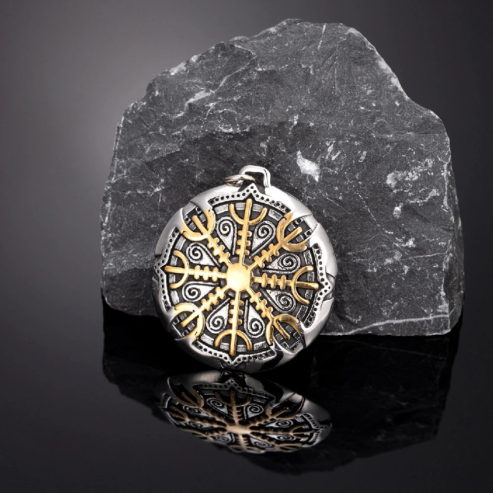 Norse Symbol Pendant Necklace – Vegvisir, Mjolnir or Arrowhead