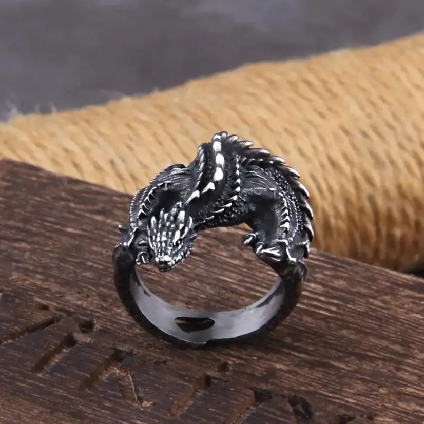 Viking Dragon Ring – Stainless Steel
