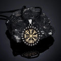 Vegvisir Rune Compass Necklace – Stainless Steel Pendant