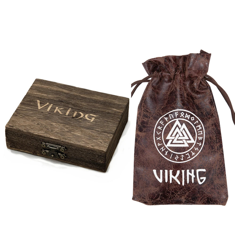 Viking Gift Box and Valknut Pouch – Natural Wood
