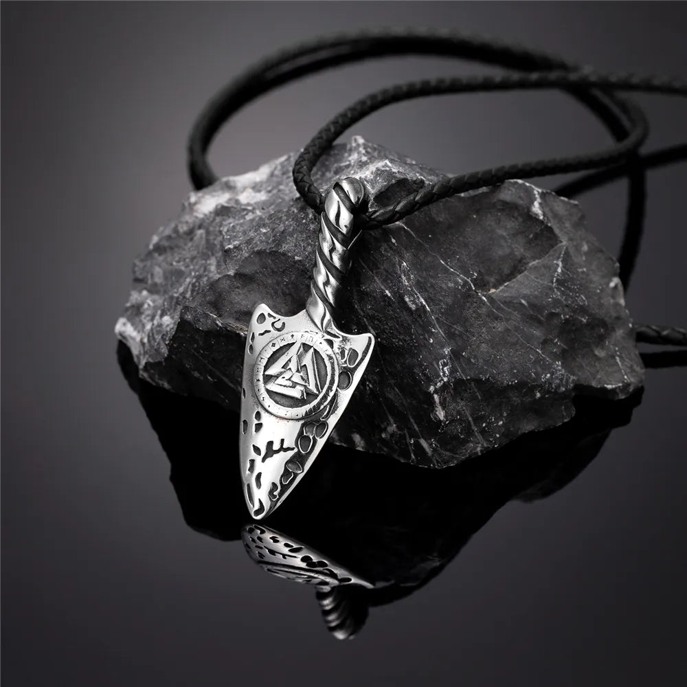 Norse Symbol Pendant Necklace – Vegvisir, Mjolnir or Arrowhead