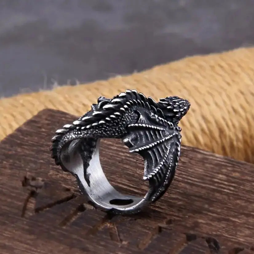 Viking Dragon Ring – Stainless Steel