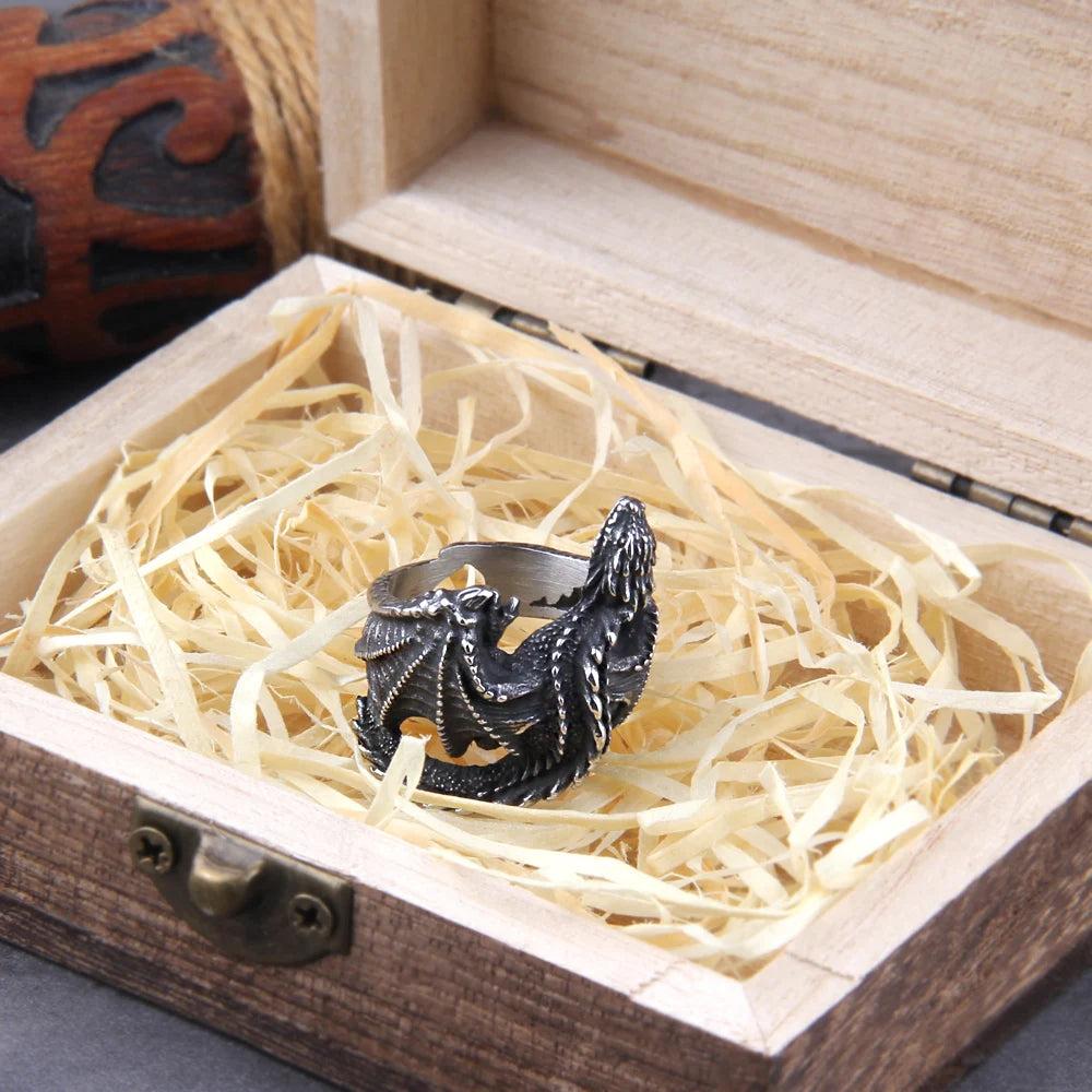 Viking Dragon Ring – Stainless Steel