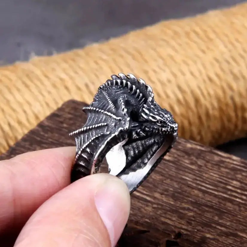 Viking Dragon Ring – Stainless Steel