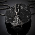 Triple Horn of Odin Pendant Necklace – Stainless Steel