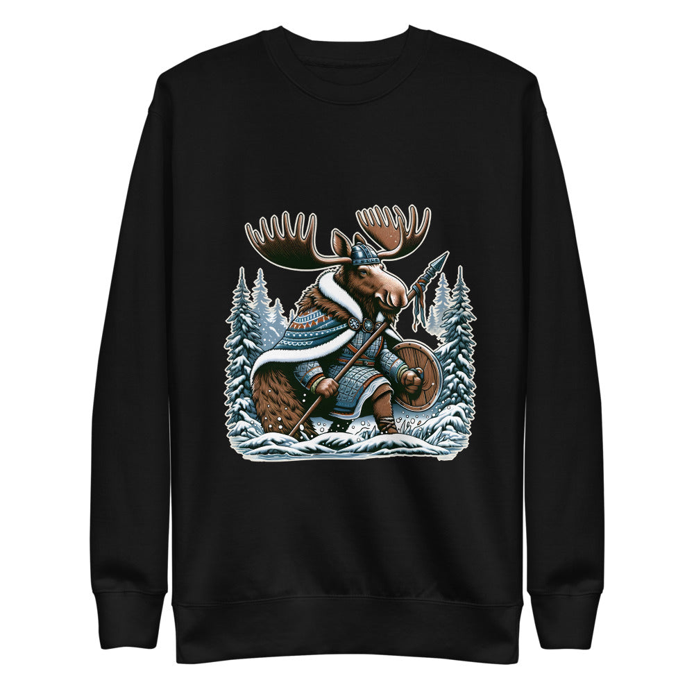 Alaskan Viking Moose Hunter – Unisex Premium Sweatshirt