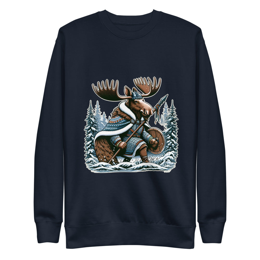 Alaskan Viking Moose Hunter – Unisex Premium Sweatshirt