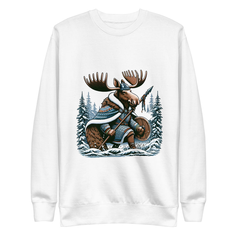 Alaskan Viking Moose Hunter – Unisex Premium Sweatshirt