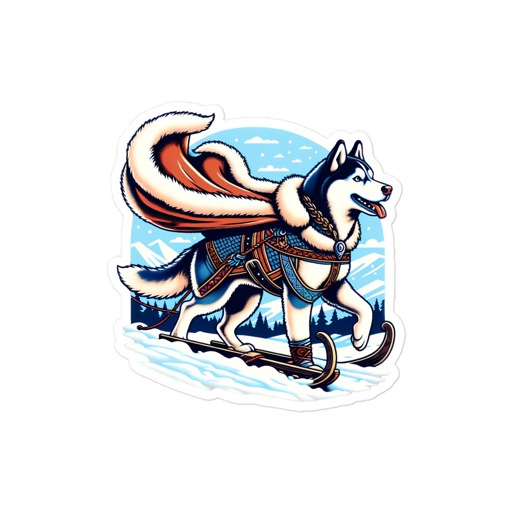 Who's Mushing Who? – Sled Dog Sticker