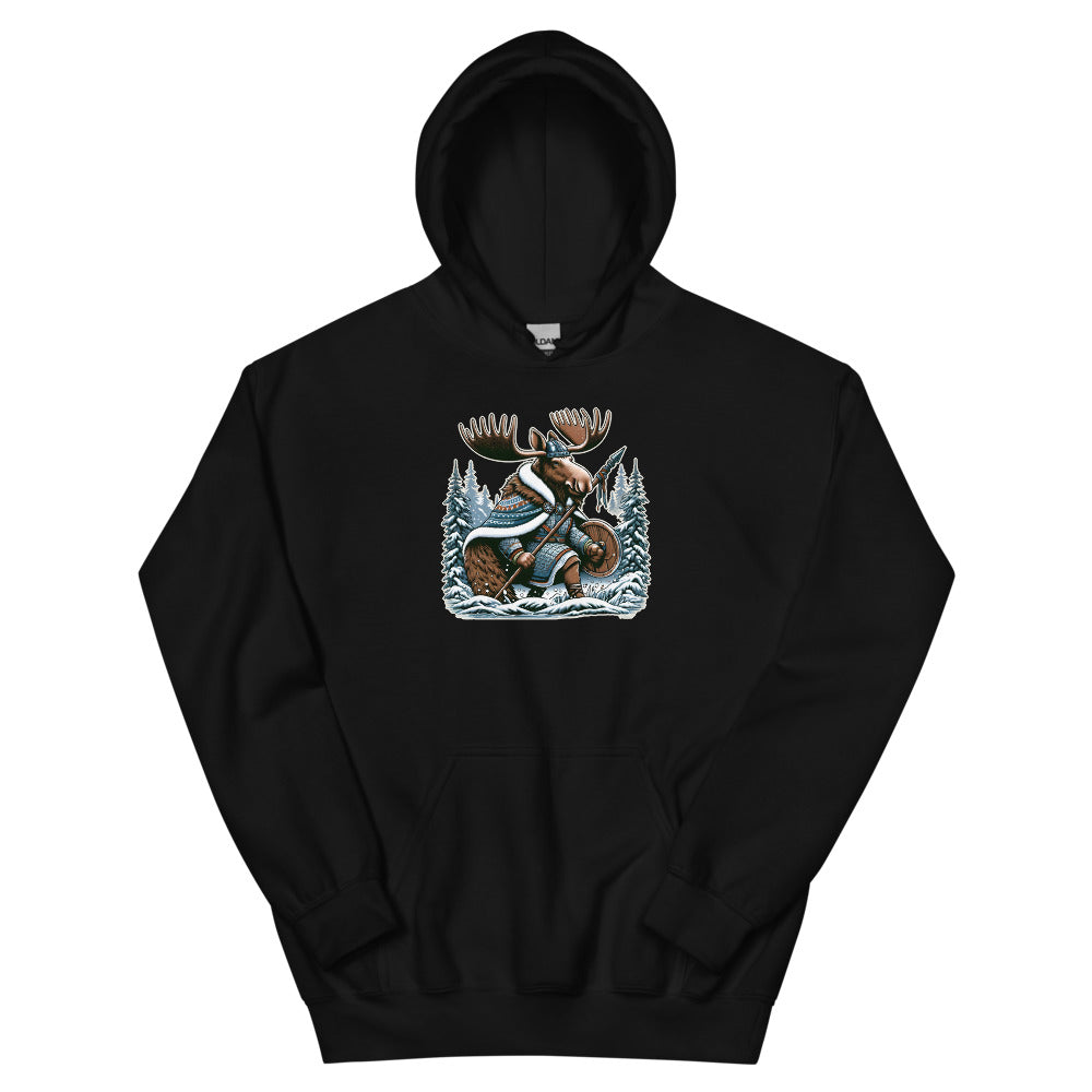Alaskan Viking Moose Hunter – Hoodie in Black