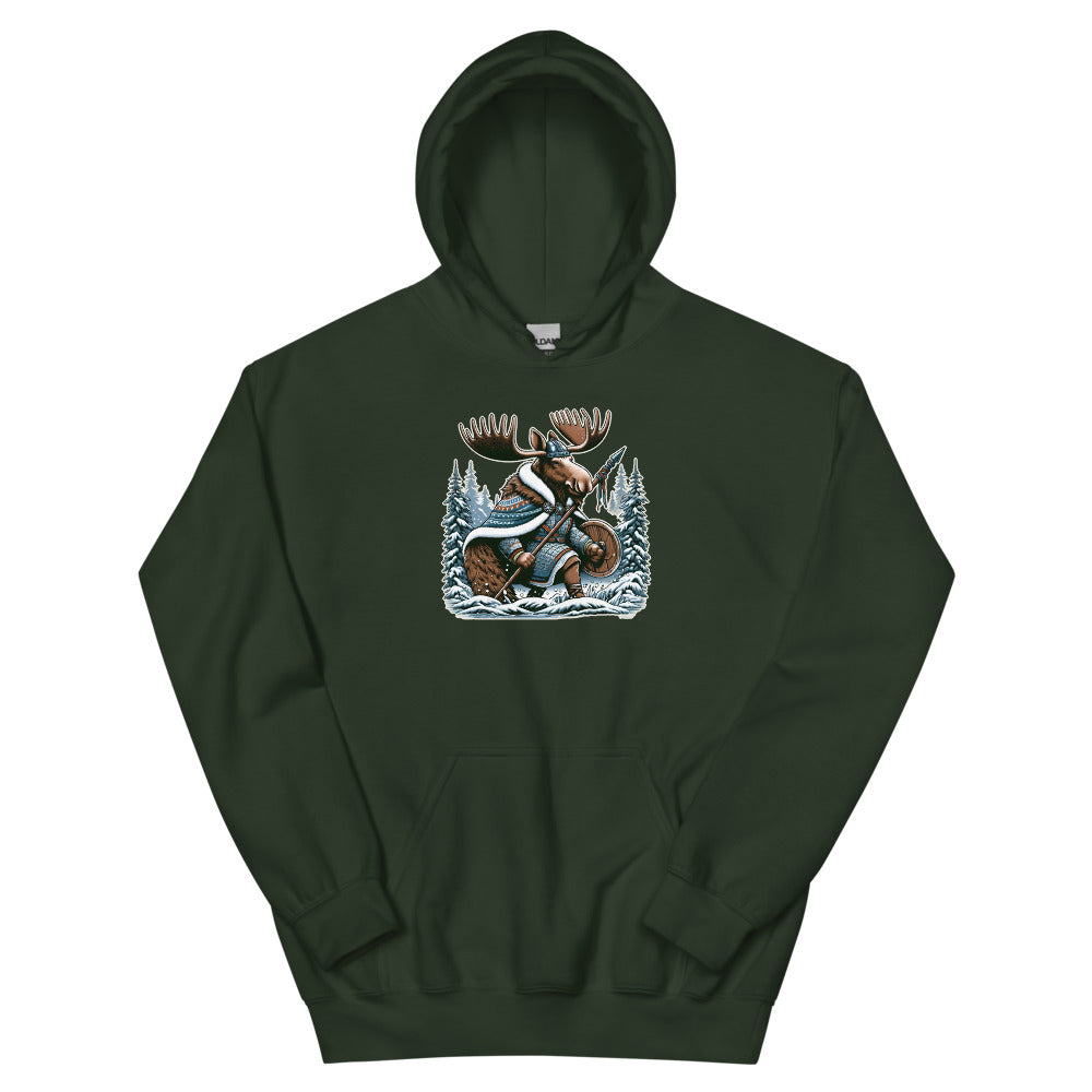 Alaskan Viking Moose Hunter – Hoodie in Forest Green