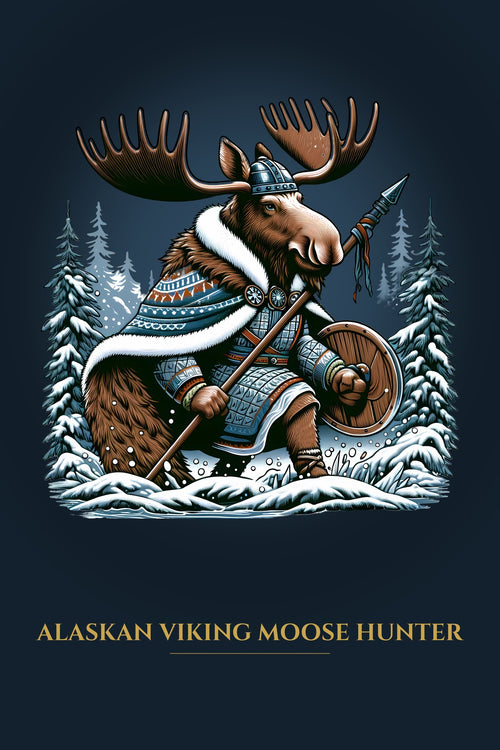 Alaskan Viking Moose Hunter – Art Print