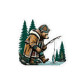 Bjørn the Salmon Raider – Grizzly Bear Sticker