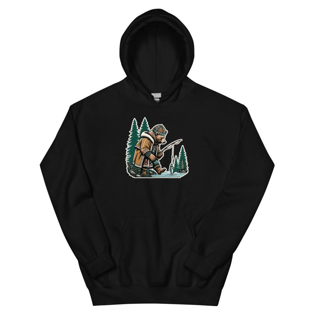 Bjørn the Salmon Raider – Hoodie in Black