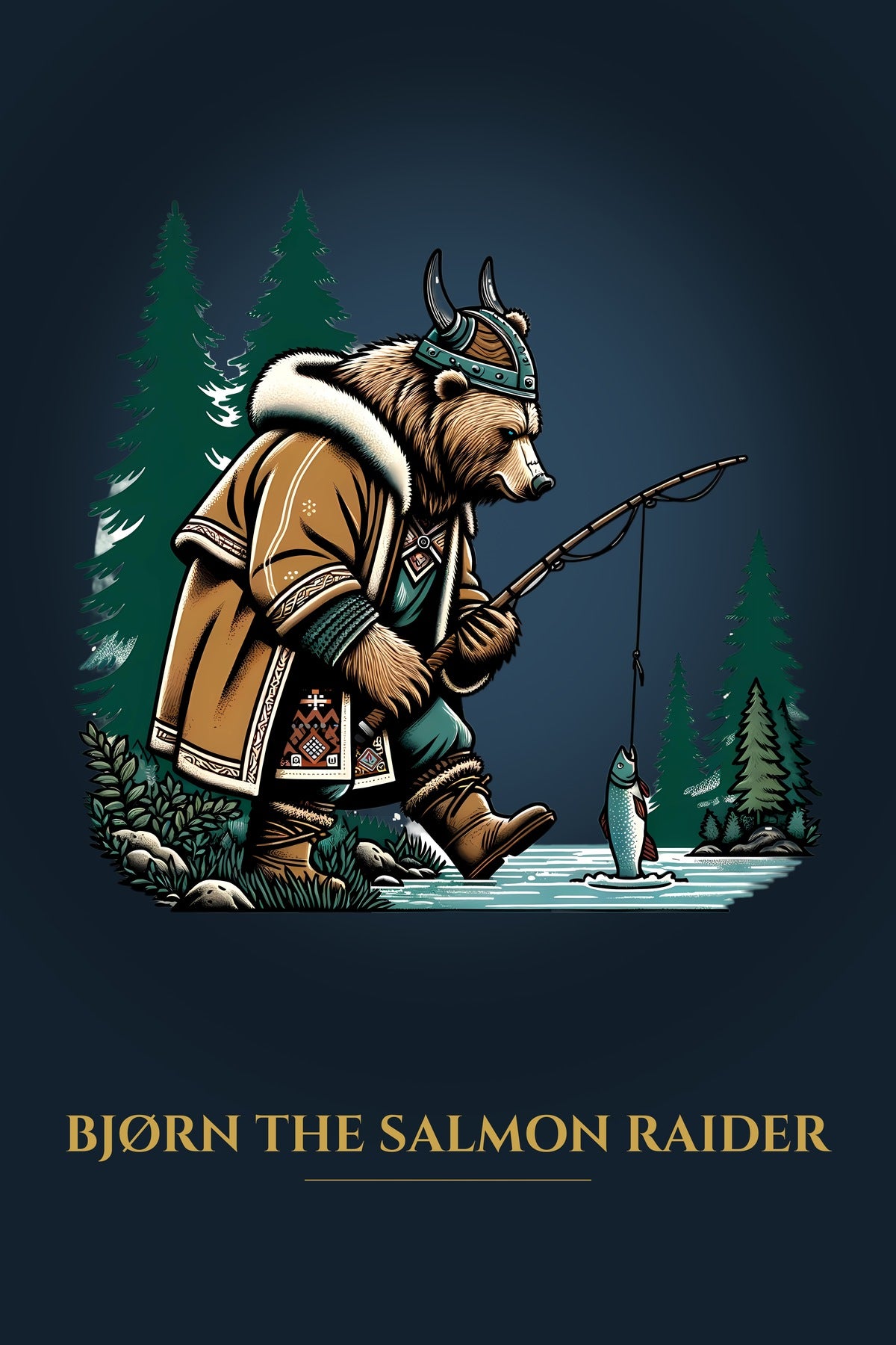 Bjørn the Salmon Raider – Art Print