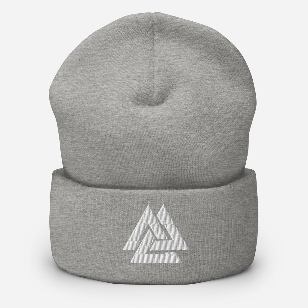 Women's Viking Valknut Embroidered Cuffed Beanie