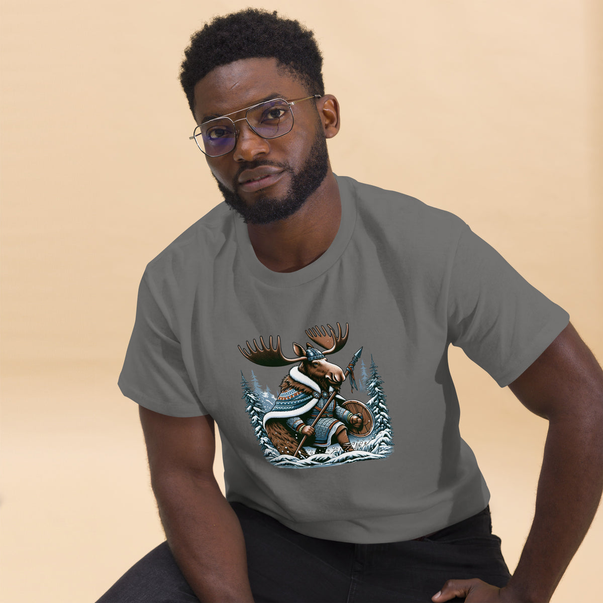 Alaskan Viking Moose Hunter - Big Men's Classic Tee