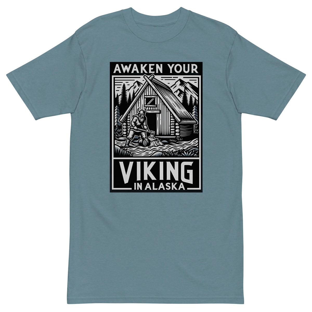 Awaken Your Viking - Men’s Premium Heavyweight Tee