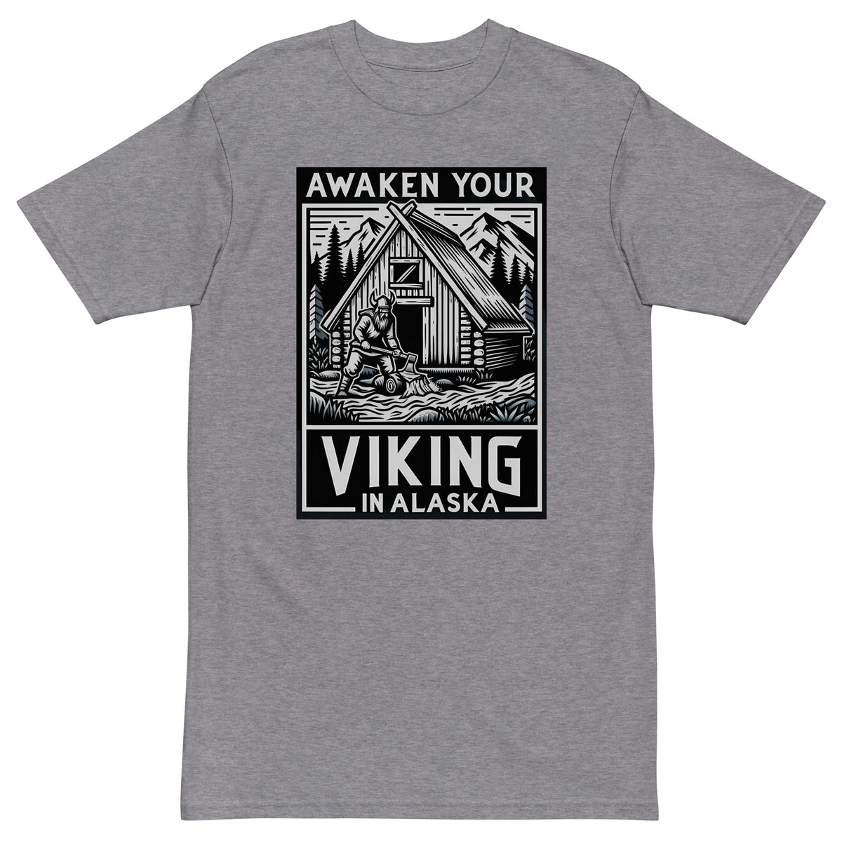 Awaken Your Viking - Men’s Premium Heavyweight Tee