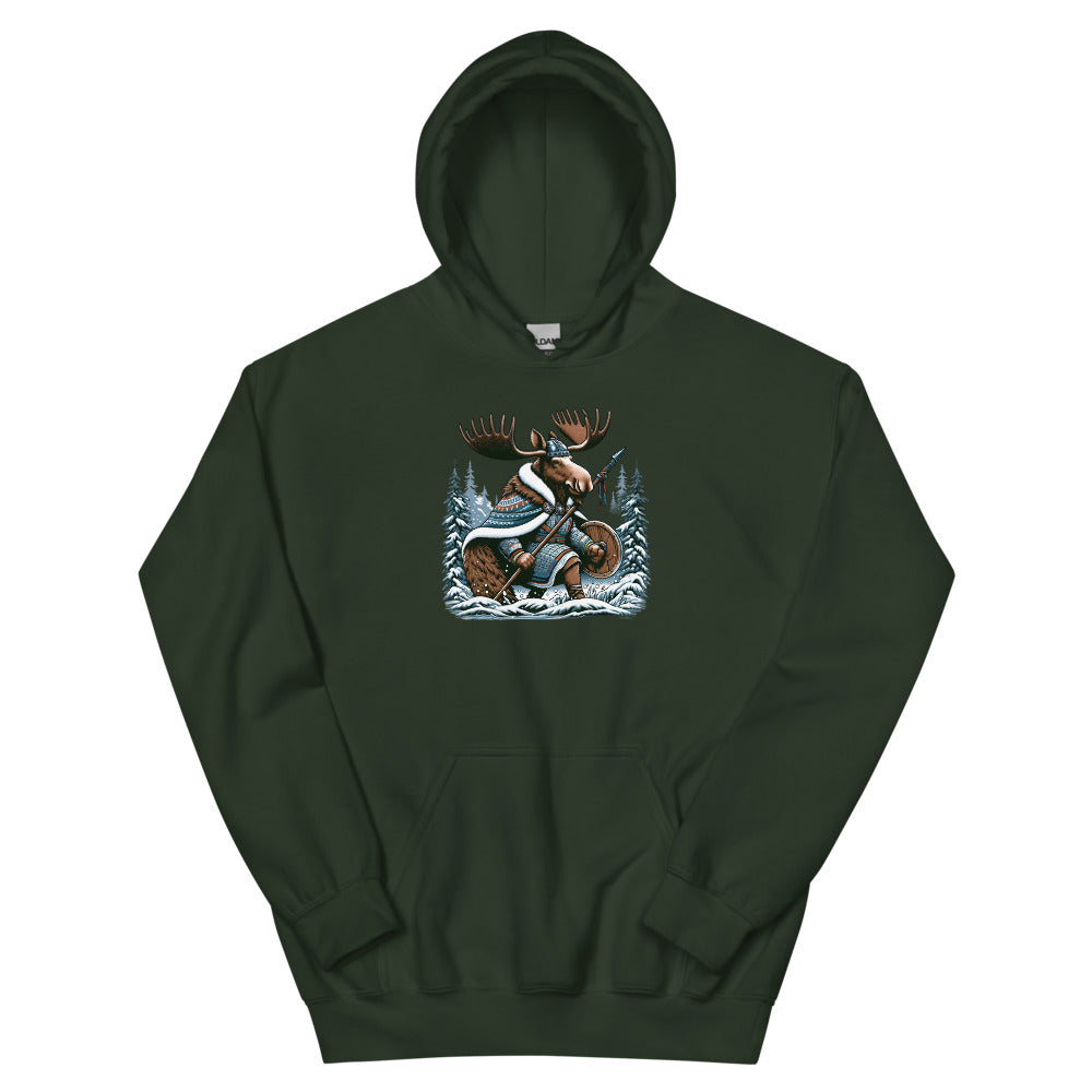 Alaskan Viking Moose Hunter – Hoodie in Forest Green