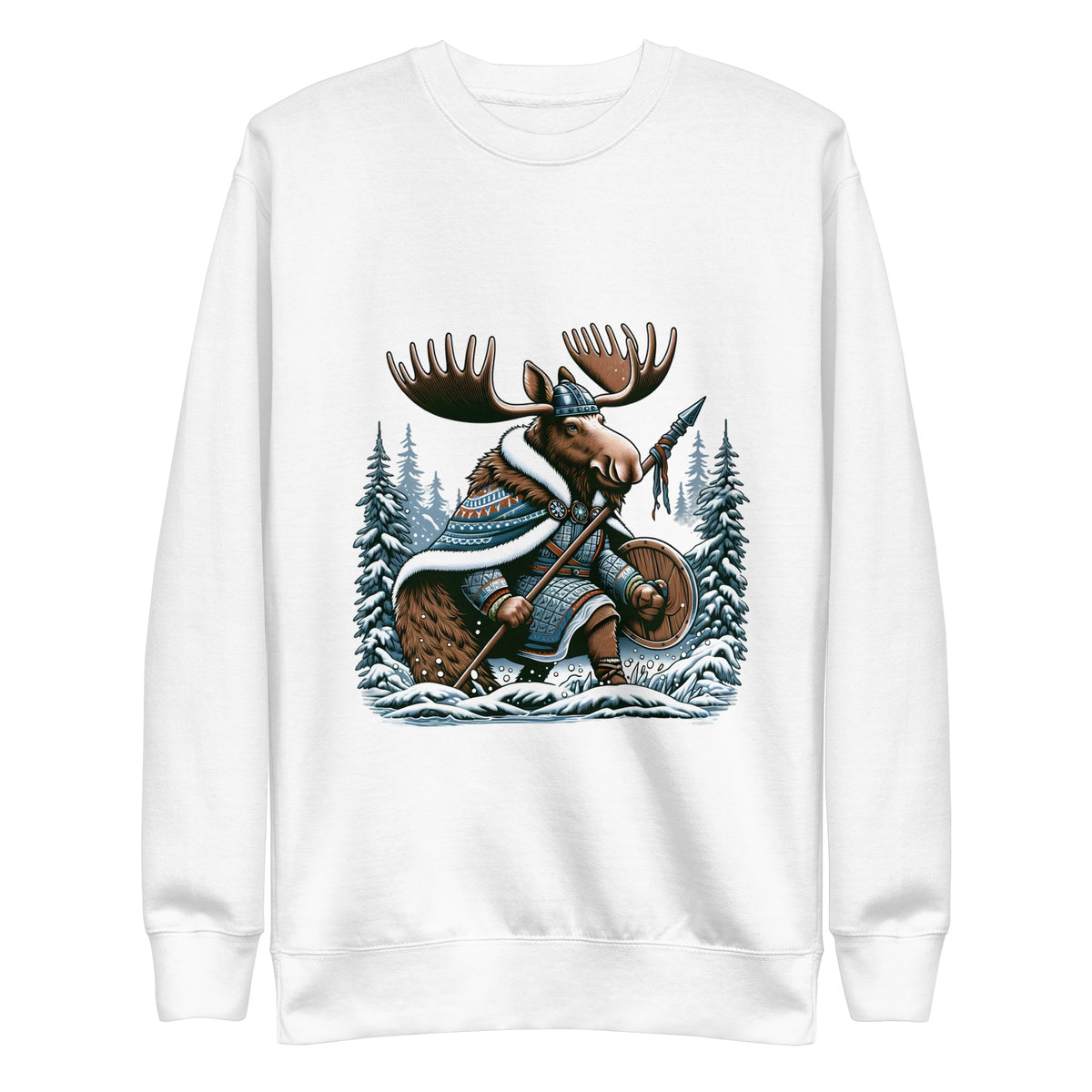 Alaskan Viking Moose Hunter - Unisex Premium Sweatshirt