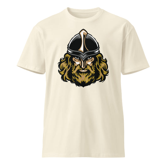 Viking Face with Long Hairs premium t-shirt