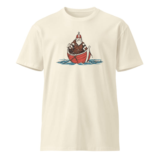 Viking in Boat premium t-shirt