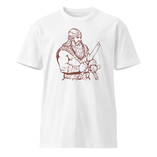 Viking Warrior with Broken Sword premium t-shirt