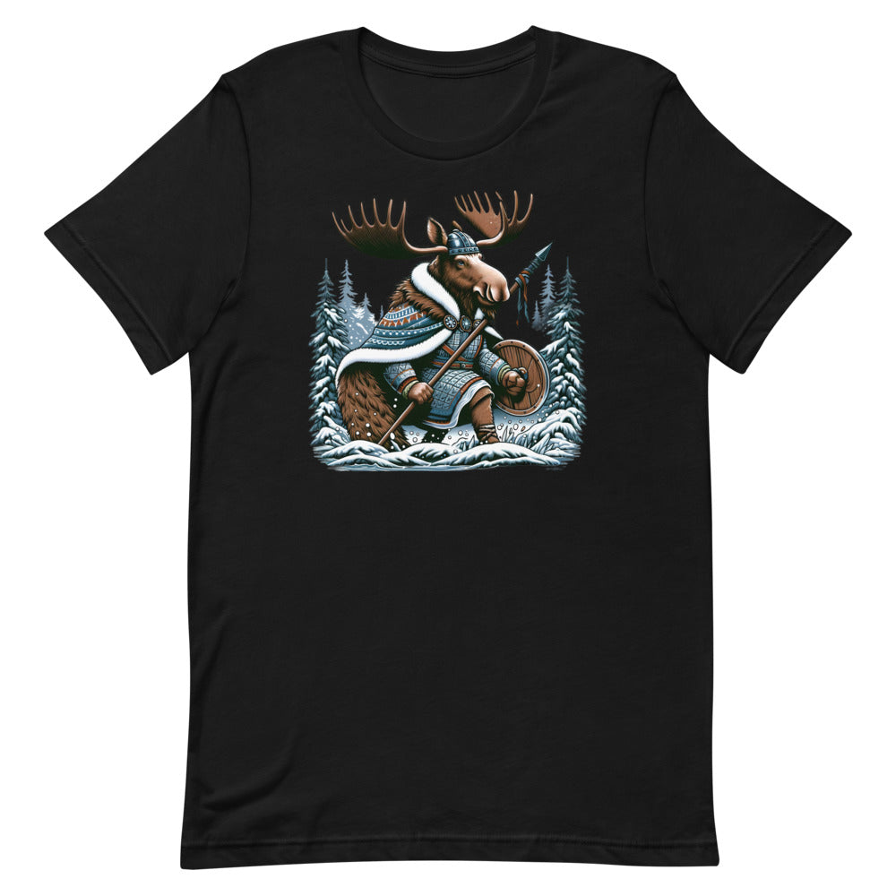 Alaskan Viking Moose Hunter – Unisex Tee in Black