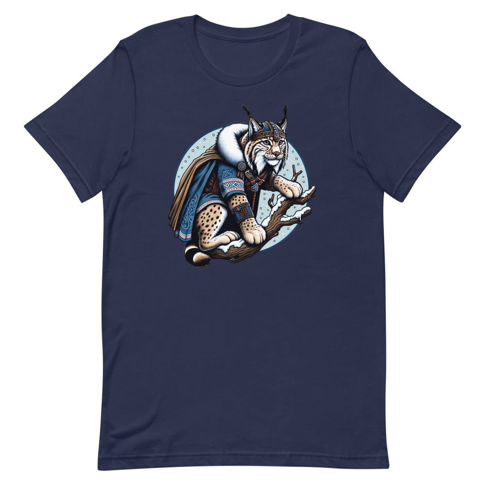 Freyja's Lynx – Unisex Tee in Navy